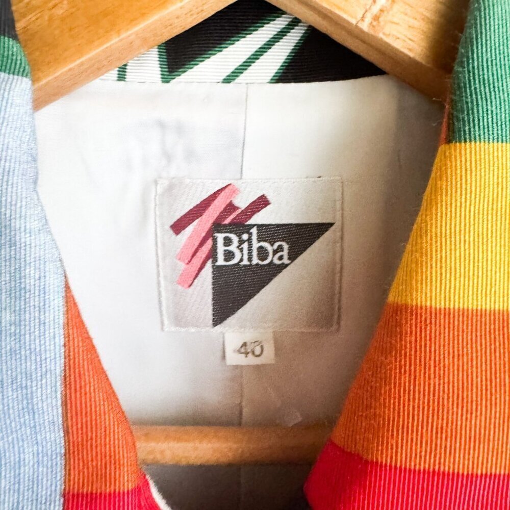Vintage Biba Maximalist Colourful Statement Skirt Suit 40 - Picture 4 of 8